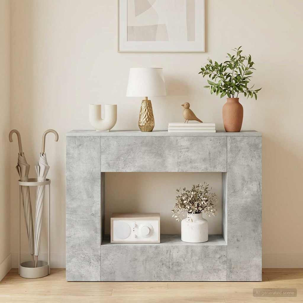 Rio Console Table Concrete Grey/Concrete Grey/Concrete Grey 74cm H x 101cm W x 29cm D