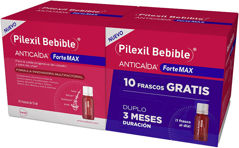 Pilexil Forte Max anticaída bebible pack 2 x 45 u
