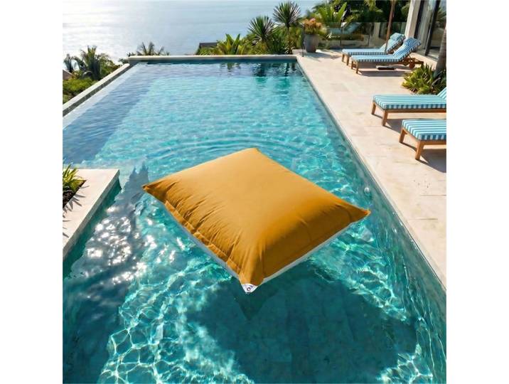 Housse pour Pouf Géant XXL 180x140cm Flottant pour Piscine - Jaune miel