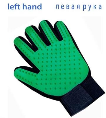 Uplift Essentials DualPet Interactive Grooming & Deshedding Glove left Green
