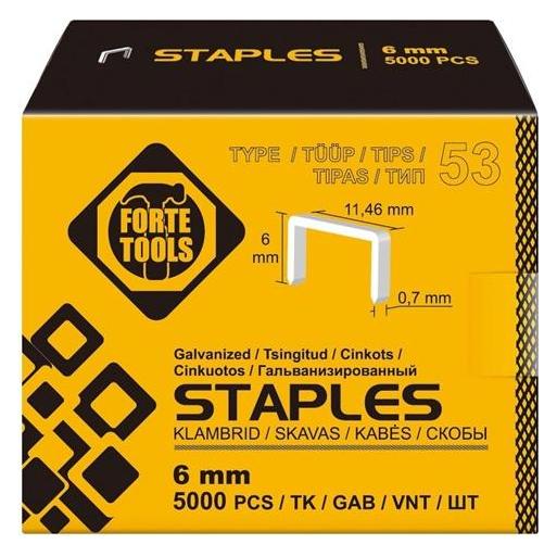Forte tools STAPLES 53 TYPE 6MM 5000PCS (5000x) (33046543)