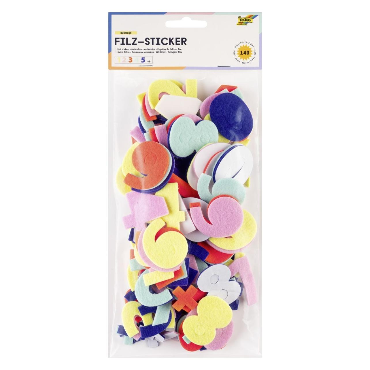 Folia Filz-Sticker Zahlen 140 Stück (31.50 x 14 cm) (67472503)