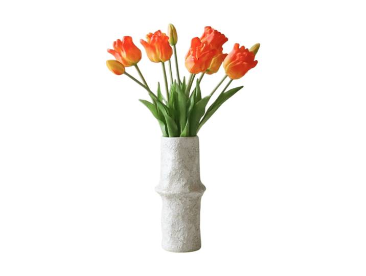 Botané Bouquet artificiel de tulipes Triumph Orange, 10 pcs