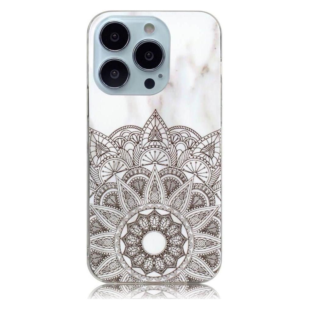Cover-Discount iPhone 14 Pro Max - Silikon Gummi Case Mandala Marble (Apple iPhone 14 Pro Max) (660107876H)