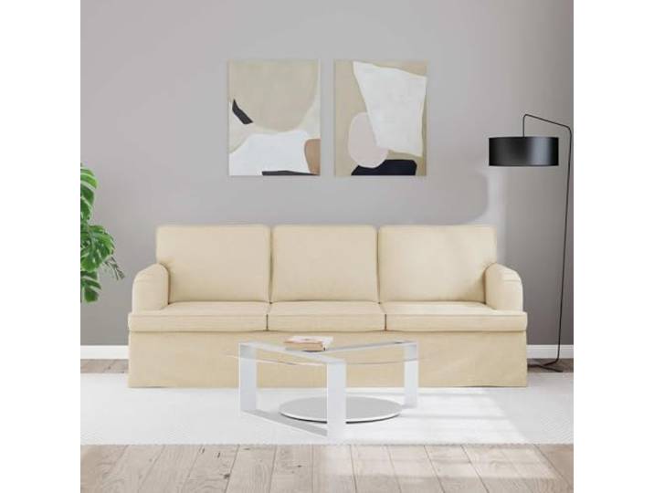 KTHLBRH Sofa Creme 201 x 80 x 85 cm Stoff Minimalistisches Design, ergonomische Sitzfläche, modular, atmungsaktiv