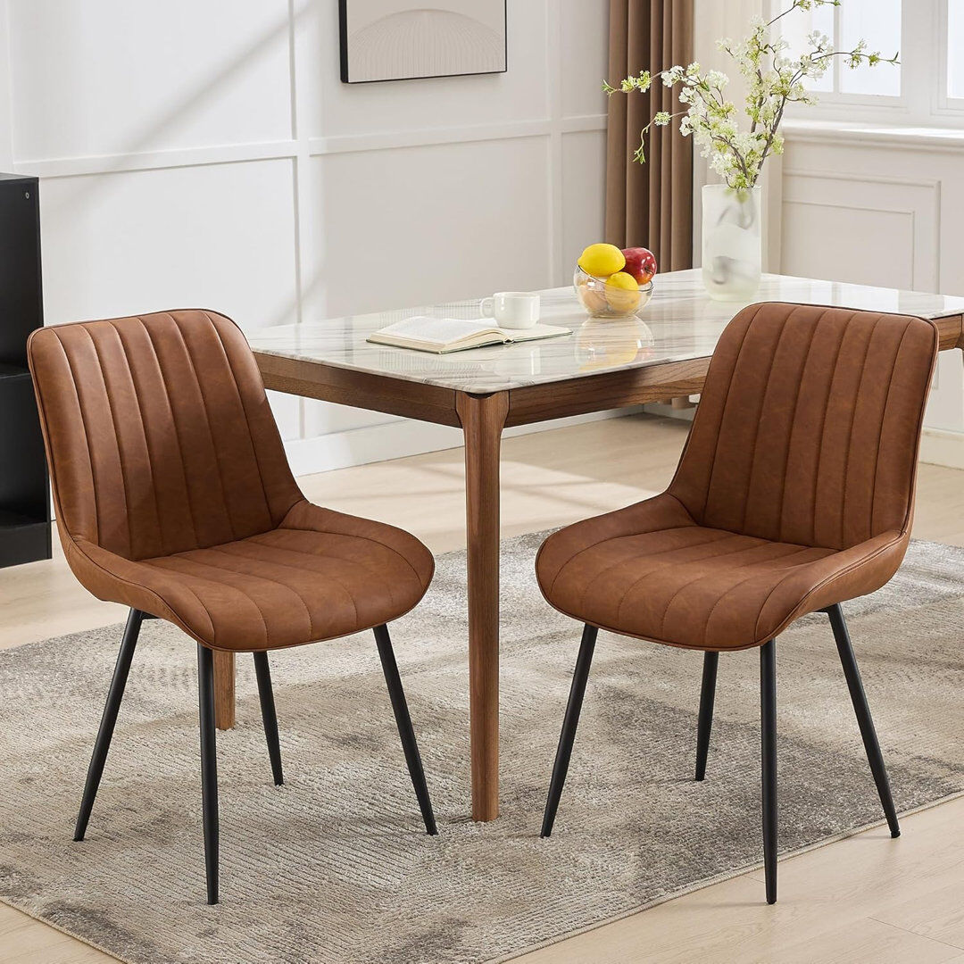 George Oliver Upholstered Lounge Chair Brown 87cm H X 54cm W X 61cm D