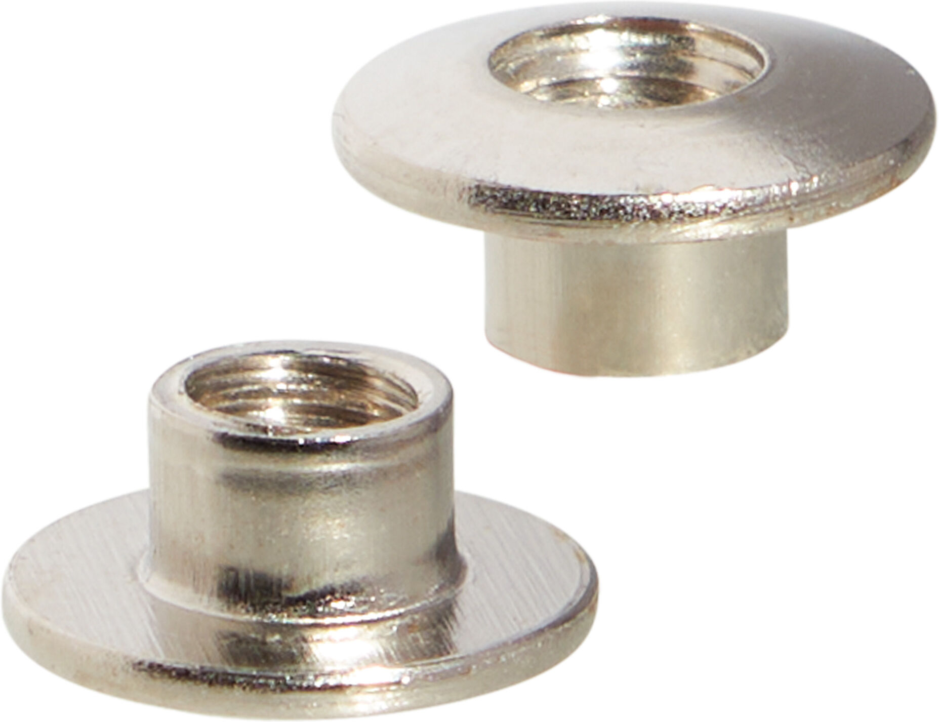 SPRINTIS 100 Unités - Vis de reliure, nickelé écrou avec trou, vis fendue   3 mm, métal, argent