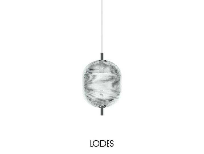 Lodes Pendelleuchte Jefferson ohne Baldachin - Black Chrome , Sm