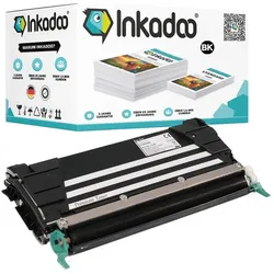 Inkadoo, Toner, Toner kompatibel zu Lexmark C734A2KG Toner, schwarz Schwarz (BK)
