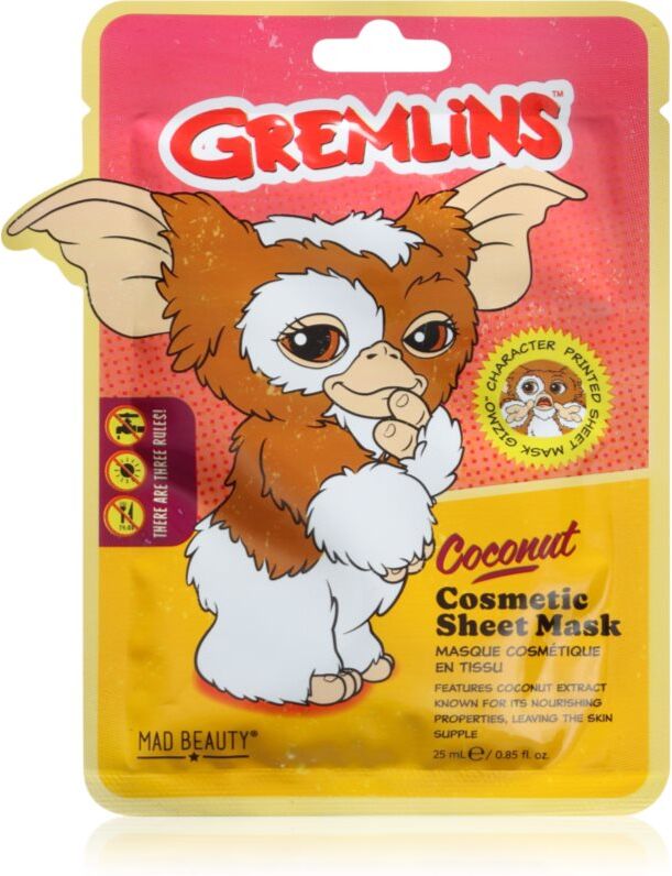 Mad Beauty Gremlins moisturising face sheet mask with hyaluronic acid 25 ml