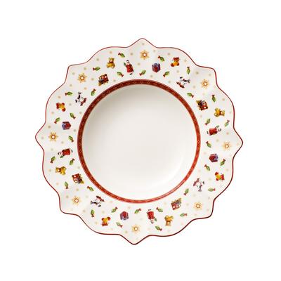 Suppenteller VILLEROY & BOCH "Suppenteller Toy's Delight ø 26,4 cm weiß", weiß, L:26,4cm, Speiseteller