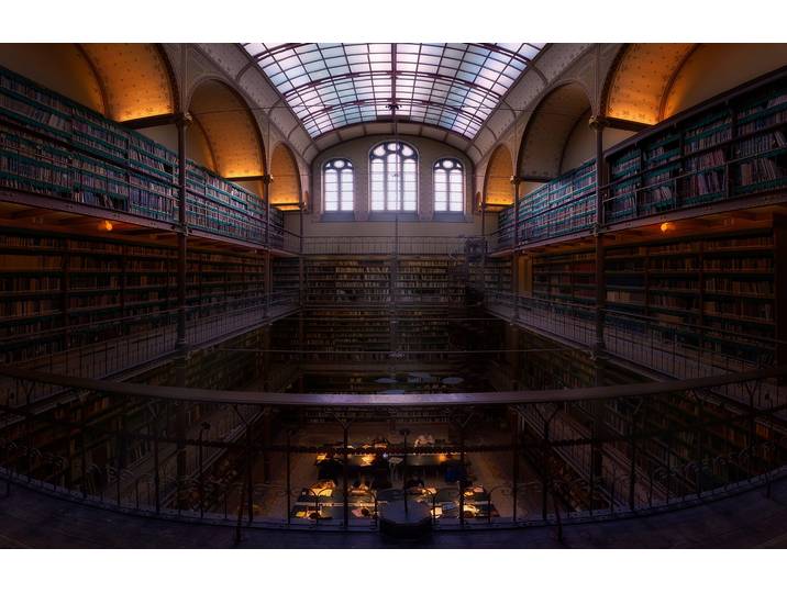 Fototapete PAPERMOON Photo-Art JESUS M GARCIA, RIJKSMUSEUM-BIBLIOTHEK , bunt, B:3m L:2,23m, Vlies, Tapeten, Fototapete