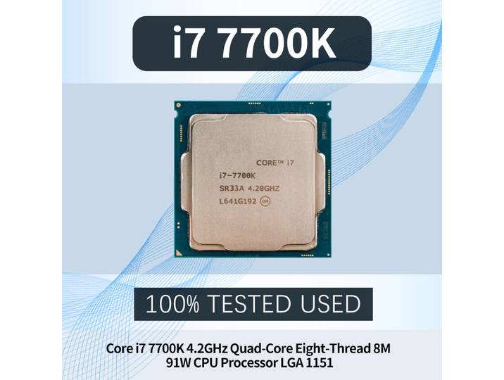 Processeur Core i7 7700K i7-7700K Quad-Core Huit-Threads 4,2 GHz 91W 8M LGA 1151 CPU de bureau SR33A