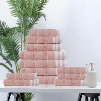 Kathy Ireland 12-Piece Jacquard Stripe Kyoto Towel Set