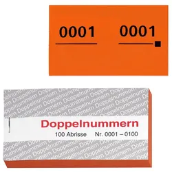 WOLF & APPENZELLER Doppelnummernblöcke orange