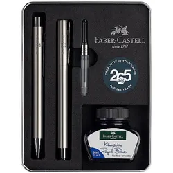 Faber-Castell, Schreibstifte, Geschenkset Neo Slim Edelstahl (2x)