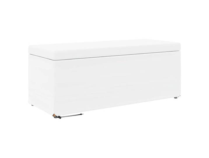 Makastle Hocker Weiß 101 x 41 x 40 cm Kunstleder und Engineering Holz