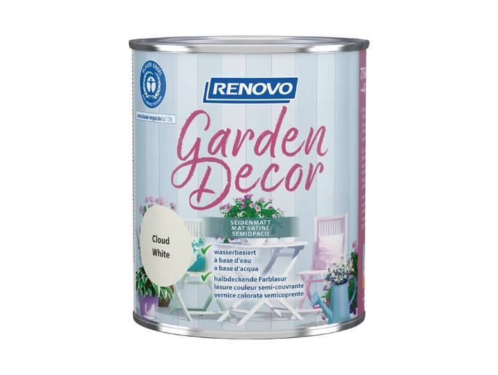 Renovo Farblasur Garden Decor Cloud White Weiss 0.75 l Seidenmatt