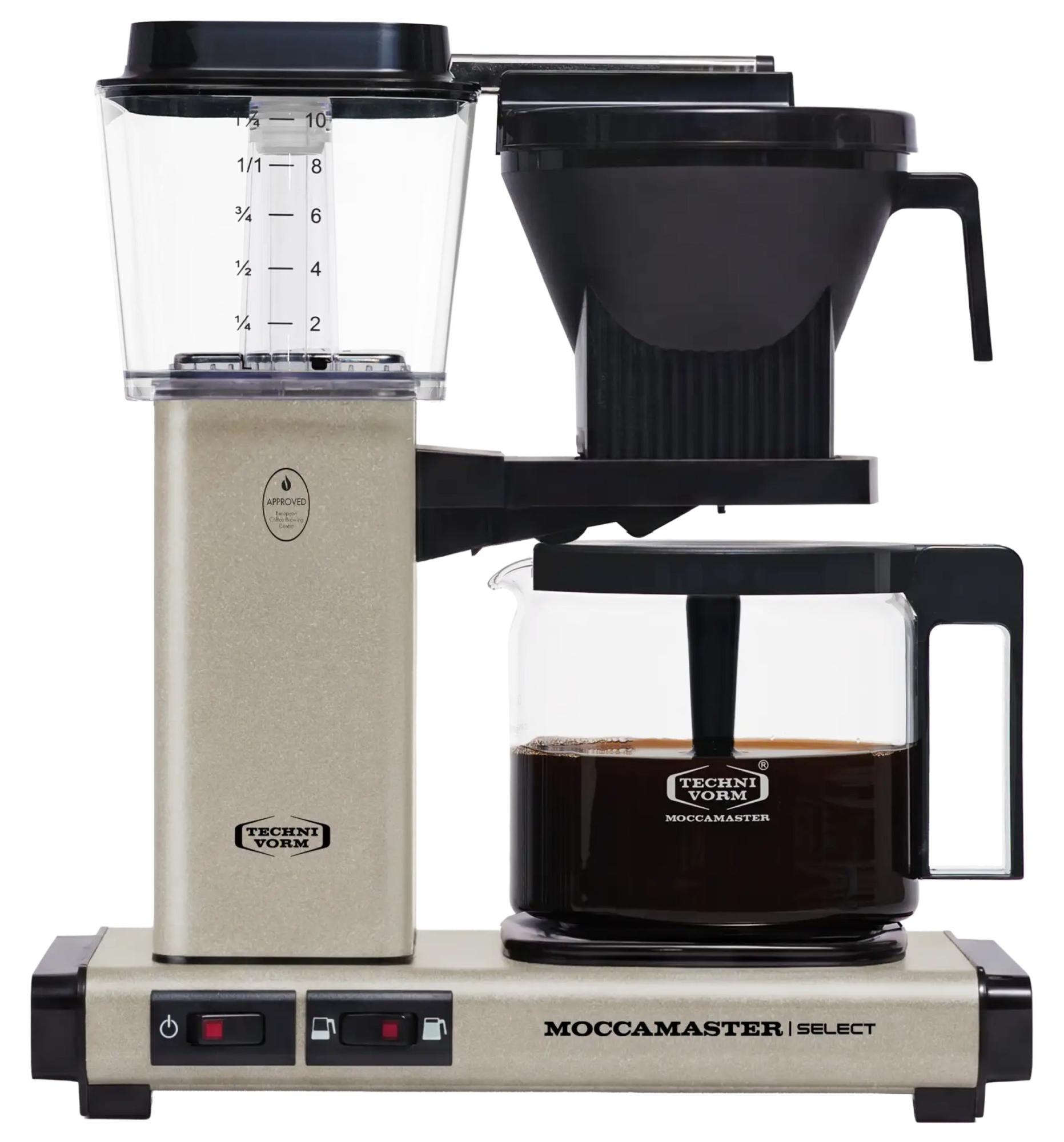 Moccamaster KBG Select, Filterkaffeemaschine, 1,25 l, Gemahlener Kaffee, 1520 W, Schwarz, Cremefarben