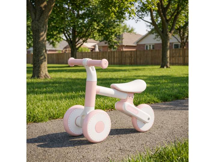 AIYAPLAY Draisienne Bébé Pliable 1-2 Ans Siège Réglable Rose