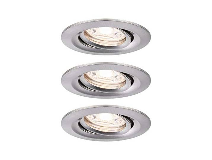 Spot encastré LED Paulmann Nova mini\, kit de 3 pièces\, 2700 K\, acier brossé KIT COMPLET - Kit de 3 luminaires avec module LED inclus