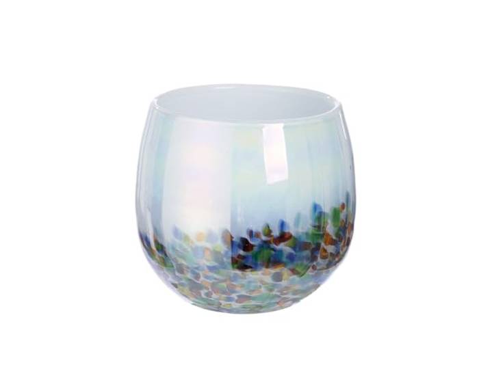 GILDE Vase Arco Glas Mehrfarbig Durchmesser 19,5 cm Dekoration Wohnaccessoire Geschenk Blumenarrangement