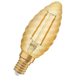 Osram E14 VINTAGE Filament LED Lampe in Kerzenform 2,2W wie 22W extra warmweißes Licht sehr dekorativ