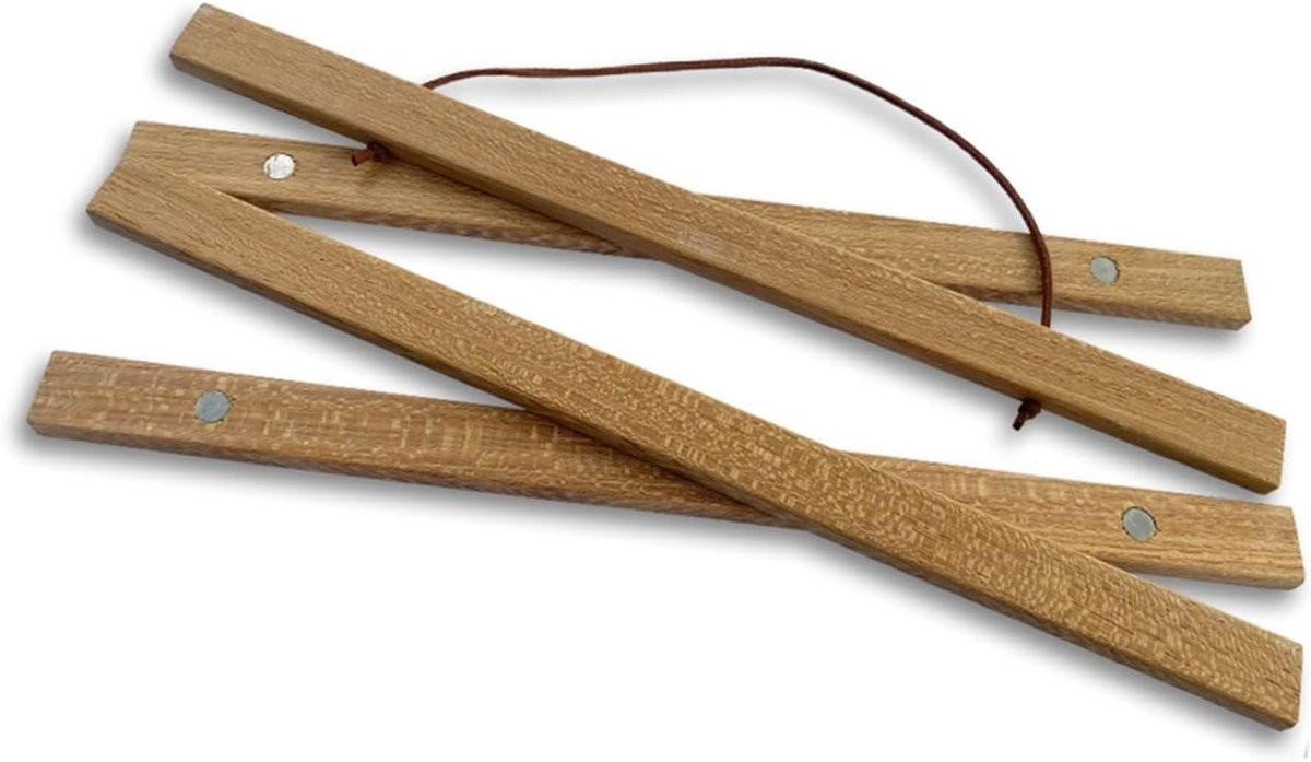 Handgemaakte houten fotolijst voor canvas - Teak - 40 cm