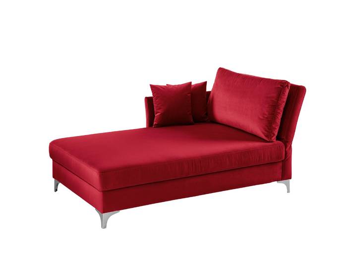 Recamiere Hillarys I Rot/Rot Bettkasten: Holzwerkstoff Sitzrahmen: Massivholz Fichte 101 x 44 x 220cm Ausrichtung rechts Glamour
