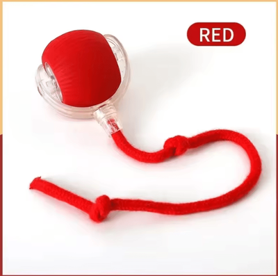 Inspire Curations RoboRoll Smart Interactive Rolling Ball For Cats red
