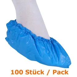 Überschuhe Abena Überziehschuhe 15x36 cm blau 100 Stück Materialstärke 35 my, Größe L, für Schuhgrößen 35-41 passend