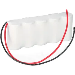 Notleuchten-Akku 6V 2500mAh NiCd C F1x5 – Hochtemperatur – 20cm Kabel – F51NICD2500