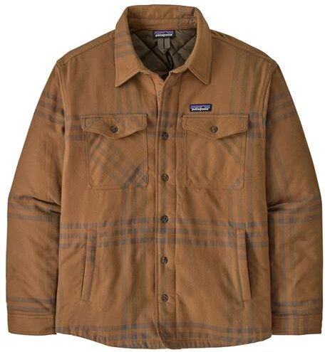 Patagonia Mens LW Insulated Fjord Flannel Shirt, Defend / Deer Brown XL