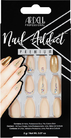 Ardell Nail Addict Uñas Postizas Nude Jeweled