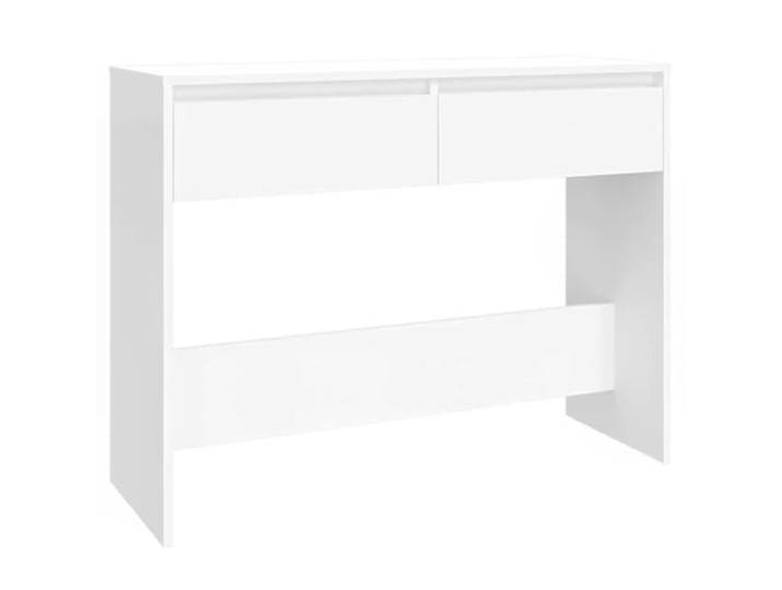 Konsolentisch Weiß 100x35x76,5 cm aus Holzwerkstoff Holzwerkstoff, weiß, Schlüsselplatte und Dekoration, für Flur, Wohnzimmer, Büro