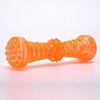 Uplifted Finds Dog Chew Toy Bite Resistant Toothbrush Bone For Interactive Play orange Large