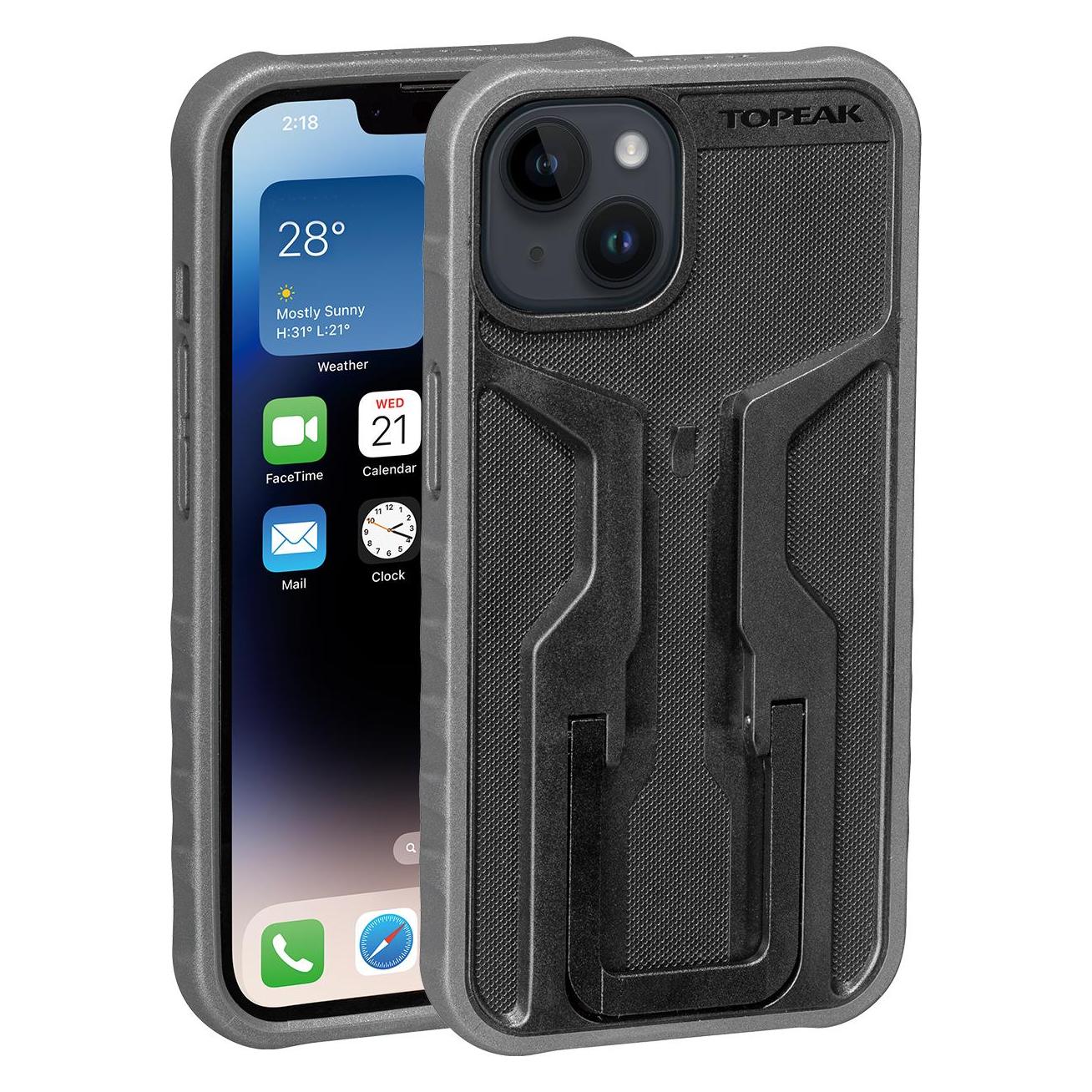 Topeak Telefon RideCase iPhone 14. Schwarz/Grau (Apple iPhone 14) (T-TT9874BG)