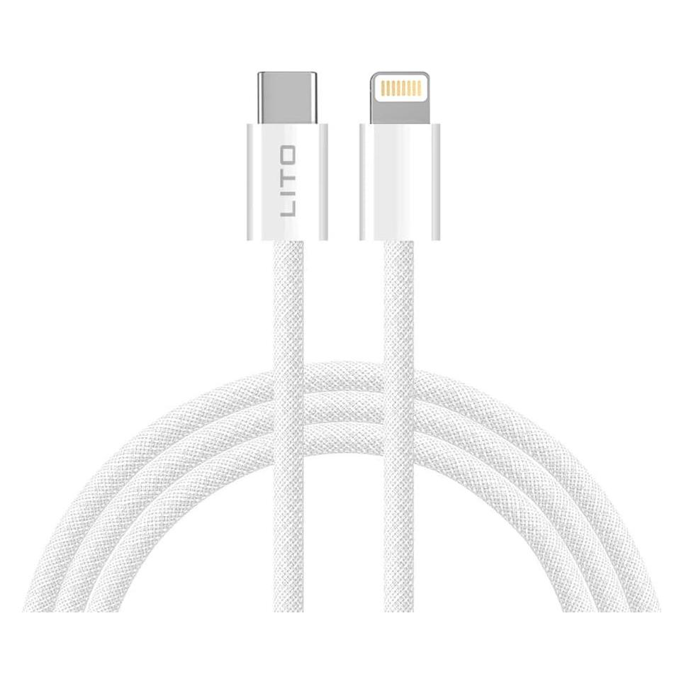 Lito - Data Cable (LD04) - Type-C to Lightning Fast Charging PD60W, 2m - White (2 m, 60 W) (57280268)
