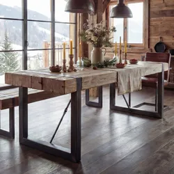 Esszimmertisch MCW-A15, Esstisch Tisch, Tanne Holz rustikal massiv MVG-zertifiziert ~ naturfarben 80x180x90cm