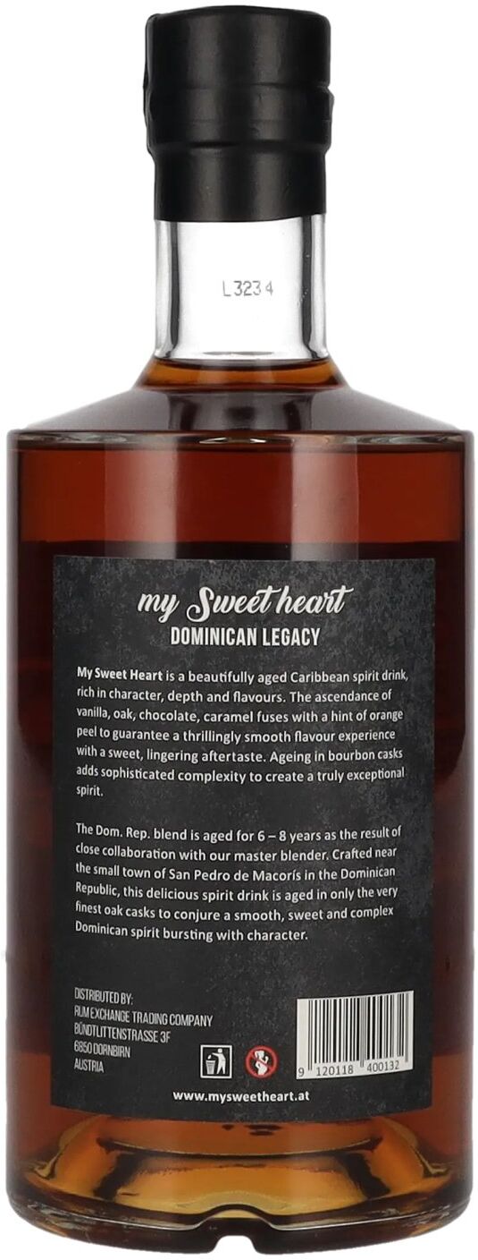 My Sweet Heart Dominican Legacy Vanilla & Marzipan 40% Vol. 0,7l