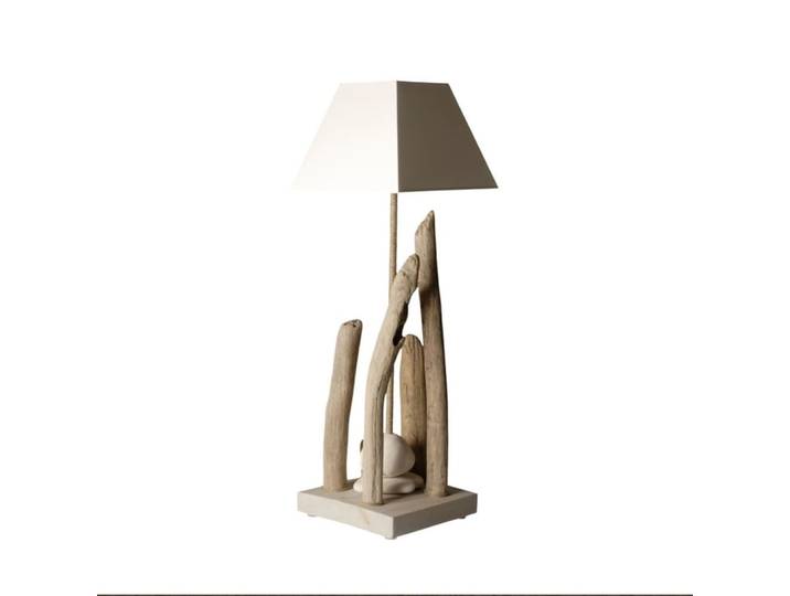 Lampe à poser en bois beige