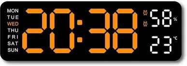 Daily Discovery Digital Wall Clock LED Temperature Display Clock With Auto Dimmer USB Powered bo