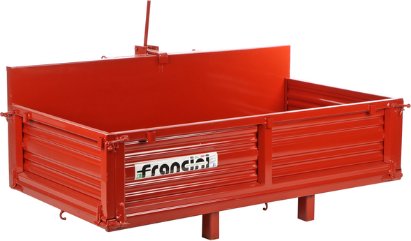 Francini P 130 - Heckcontainer für Traktor - Kippbar - 3 öffenbare Heckklappen