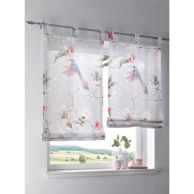 Raffrollo HEINE HOME Gr. 5, bunt (grau, bunt), B:120cm H:140cm, Raffrollos