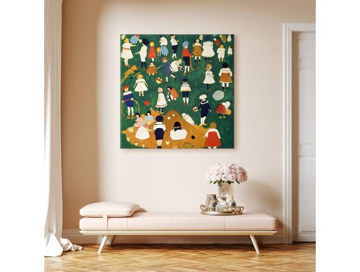 Toile « Children » Feutre Beige/Beige 40 x 40cm