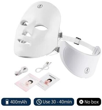 Uplifted Finds Professional 7 Color LED Facial & Neck Skincare Therapy Mask System 400mah No Box