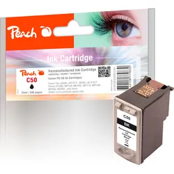 Peach Druckkopf schwarz kompatibel zu Canon PG-50BK, 0616B001
