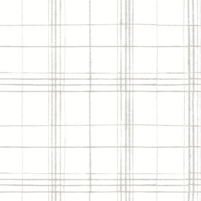 Inspired by Color Farmhouse Plaid Linen & White Wallpaper