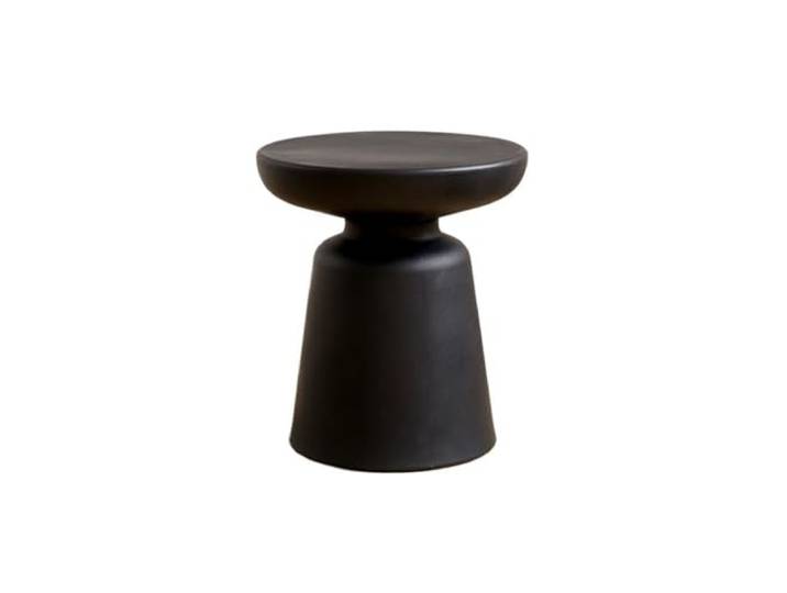 NIUHUAHUI Teetisch, Kleiner runder Beistelltisch, farbenfroh, Eckaufbewahrung, Mini-Stauraum for Wohnzimmer, Balkon, Schlafzimmer(Black)