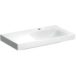 Geberit Xeno2 Waschtisch 500535011 90x48cm, weiß KeraTect, Ablage links, mit Hahnloch